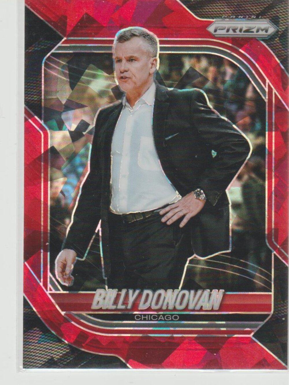 Billy Donovan 2025-26 Panini Prizm Red Ice Prizm Chicago Coach #62